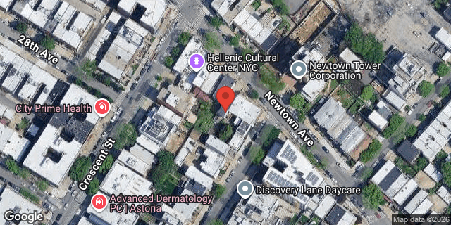 Aerial map of 25-14 NEWTOWN AVENUE, Queens