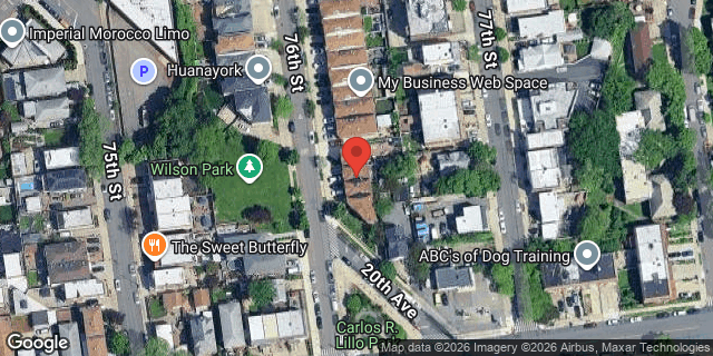Aerial map of 19-75 76 STREET, Queens