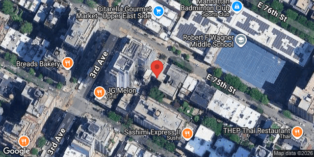 Aerial map of 206 EAST 75 STREET, Manhattan