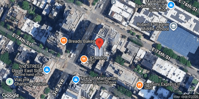 Aerial map of 1301 3 AVENUE, Manhattan