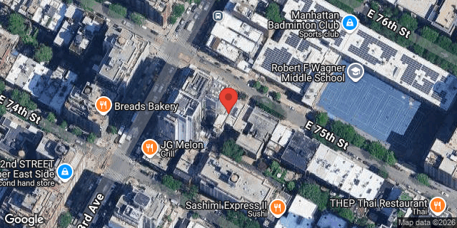 Aerial map of 204 EAST 75TH STREET, Manhattan