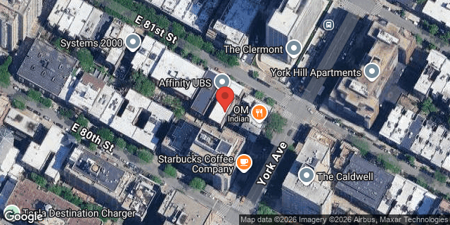 Aerial map of 45O EAST 81 STREET, Manhattan