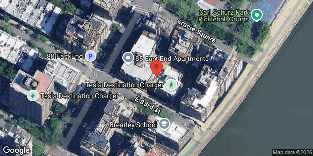Aerial map of 85 EAST END AVENUE, Manhattan