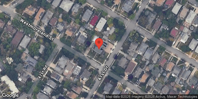 Aerial map of 41-45 WESTMORELAND STREET, Queens