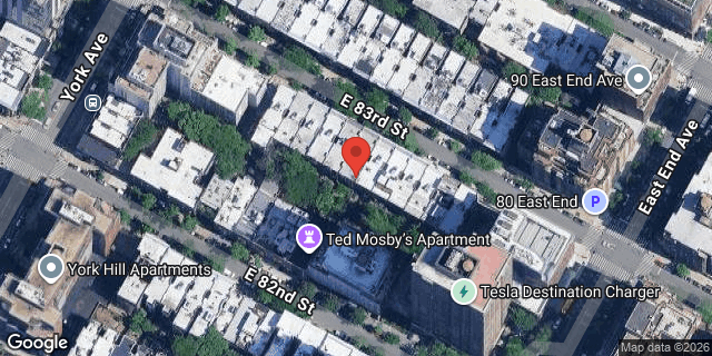 Aerial map of 522 EAST 83 STREET, Manhattan