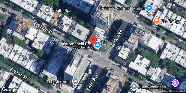 Aerial map of 1549 YORK AVENUE, Manhattan