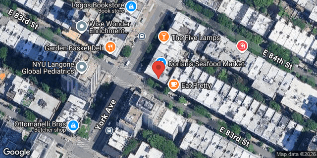 Aerial map of 1578 YORK AVENUE, Manhattan