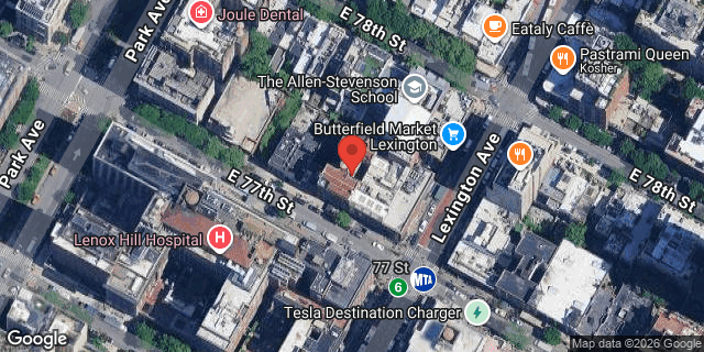 Aerial map of 117 EAST 77 STREET, Manhattan