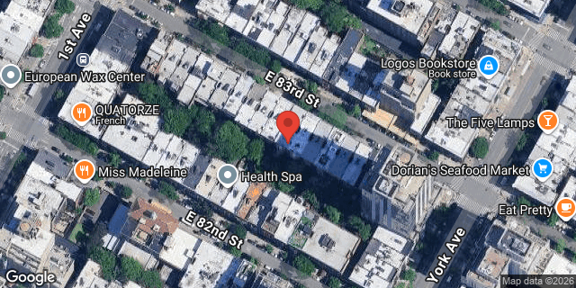 Aerial map of 422 EAST 83 STREET, Manhattan