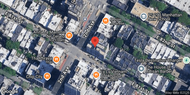 Aerial map of 1564 2 AVENUE, Manhattan