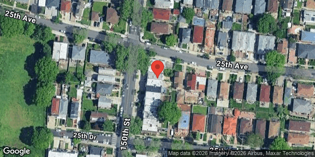 Aerial map of 25-05 150 STREET, Queens