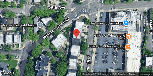 Aerial map of 25-18 PARSONS BOULEVARD, Queens