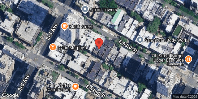Aerial map of 212 EAST 83 STREET, Manhattan