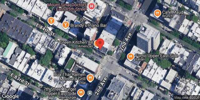 Aerial map of 1619 2 AVENUE, Manhattan