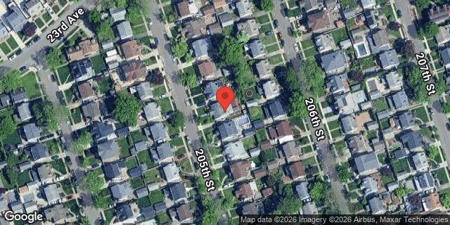 Aerial map of 23-33 205 STREET, Queens
