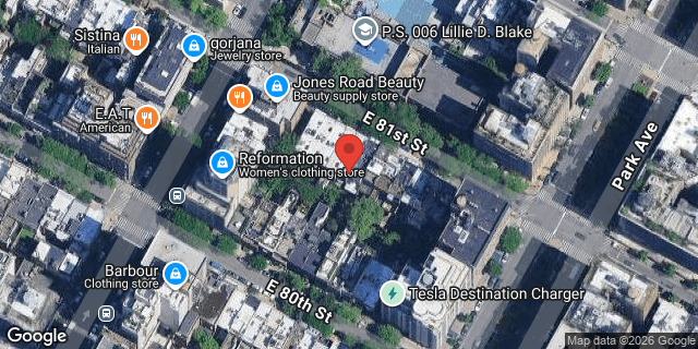 Aerial map of 42 EAST 81 STREET, Manhattan