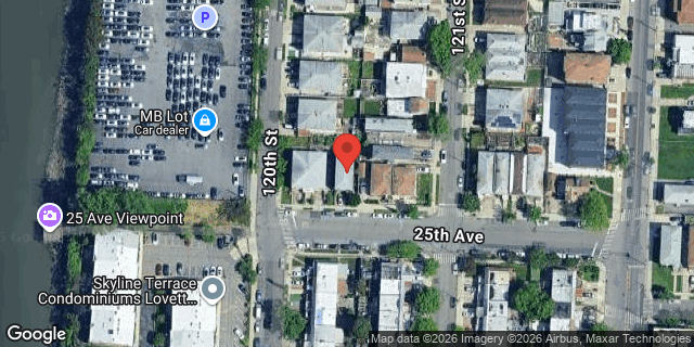Aerial map of 120-09 25 AVENUE, Queens