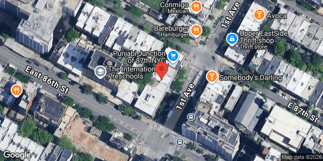 Aerial map of 1661 1 AVENUE, Manhattan