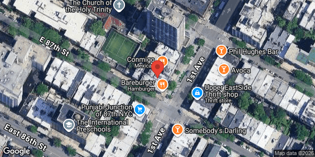 Aerial map of 1683 1 AVENUE, Manhattan