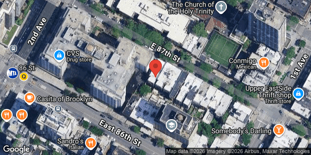Aerial map of 336 EAST 87 STREET, Manhattan