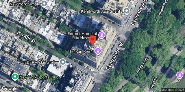 Aerial map of 145 CENTRAL PARK WEST, Manhattan
