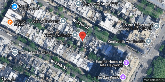 Aerial map of 24 WEST 75 STREET, Manhattan