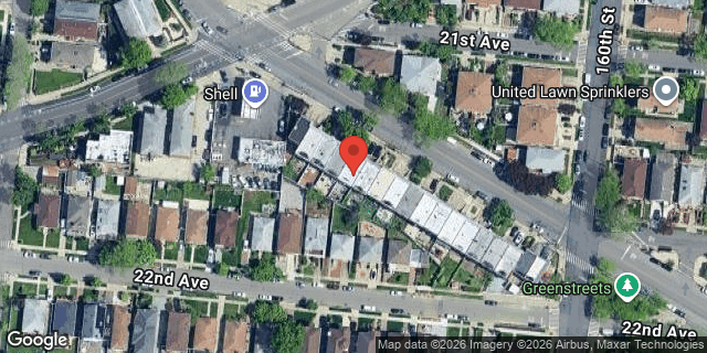 Aerial map of 21-26 CLINTONVILLE STREET, Queens