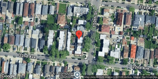 Aerial map of 21-22 150 STREET, Queens