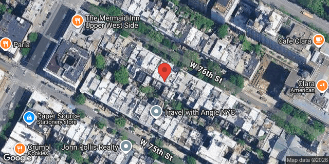 Aerial map of 36 WEST 76 STREET, Manhattan