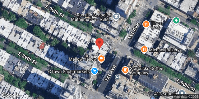 Aerial map of 1733 1 AVENUE, Manhattan