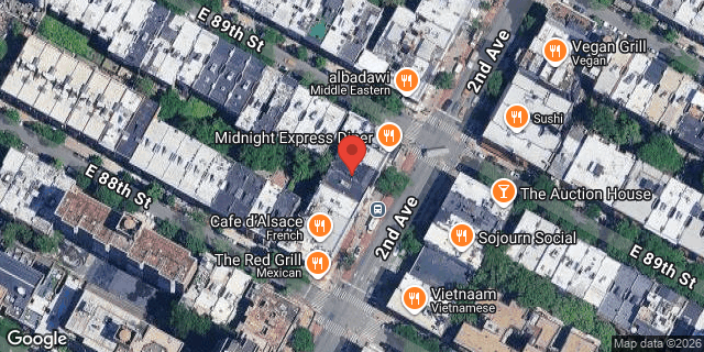 Aerial map of 1711 2 AVENUE, Manhattan