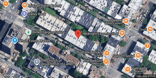 Aerial map of 225 EAST 88 STREET, Manhattan