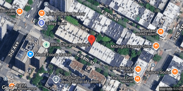 Aerial map of 219 EAST 88 STREET, Manhattan