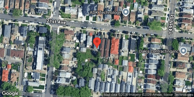 Aerial map of 147-20 21 AVENUE, Queens
