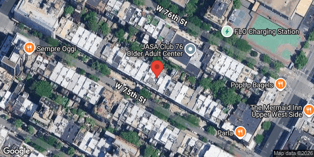 Aerial map of 127 WEST 75 STREET, Manhattan