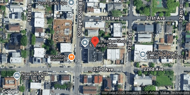 Aerial map of 21-11 COLLEGE POINT BLVD, Queens