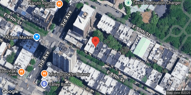 Aerial map of 205 EAST 89 STREET, Manhattan
