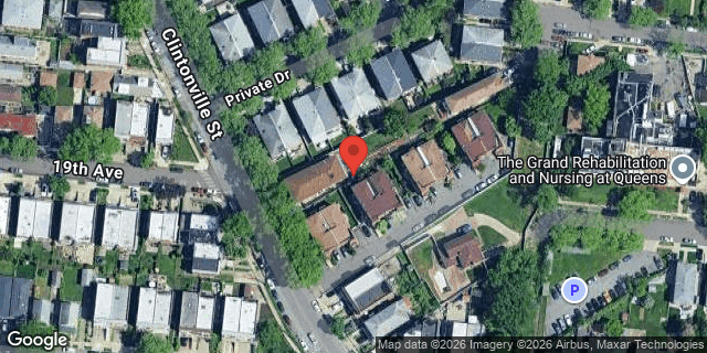 Aerial map of 18-53 CLINTONVILLE STREET, Queens