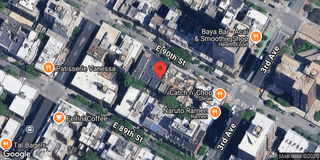 Aerial map of 166 EAST 90 STREET, Manhattan
