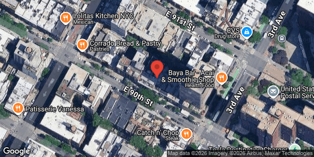 Aerial map of 167 EAST 90 STREET, Manhattan