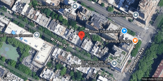Aerial map of 125 WEST 78 STREET, Manhattan
