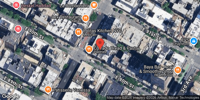 Aerial map of 147 EAST 90 STREET, Manhattan