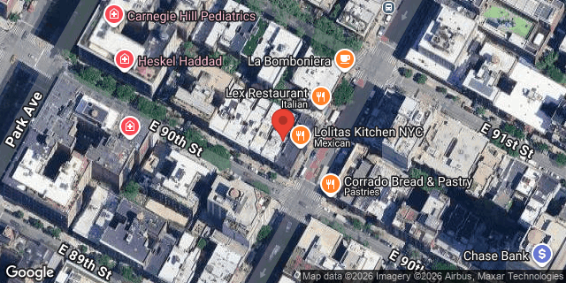Aerial map of 129 EAST 90 STREET, Manhattan