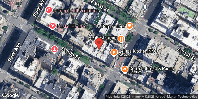 Aerial map of 125 EAST 90 STREET, Manhattan