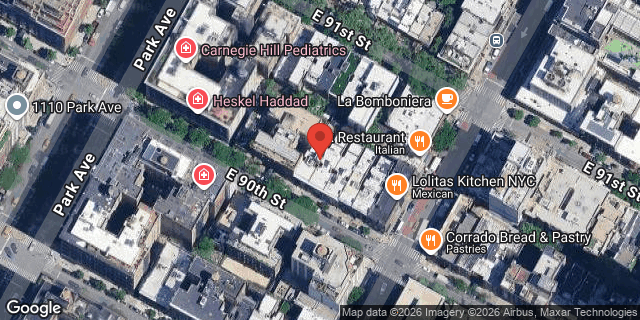 Aerial map of 121 EAST 90 STREET, Manhattan
