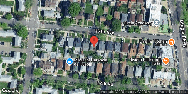 Aerial map of 166-28 17 AVENUE, Queens