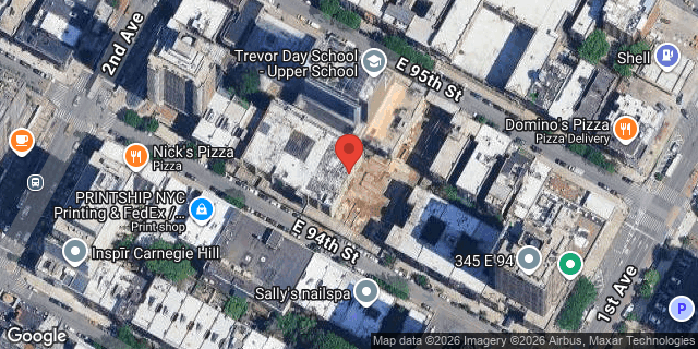 Aerial map of 309 EAST 94TH STREET, Manhattan