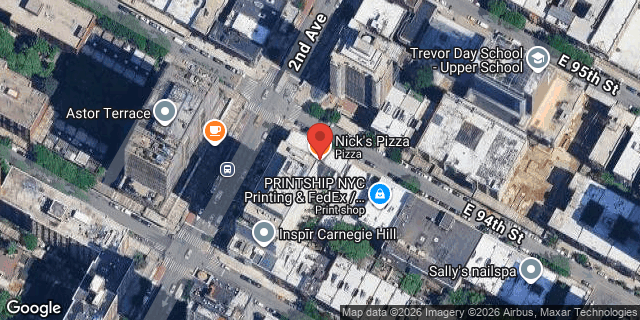 Aerial map of 1814 2 AVENUE, Manhattan