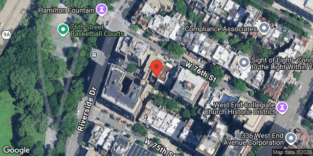 Aerial map of 328 WEST 76 STREET, Manhattan