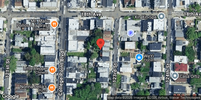 Aerial map of 18-14 123 STREET, Queens